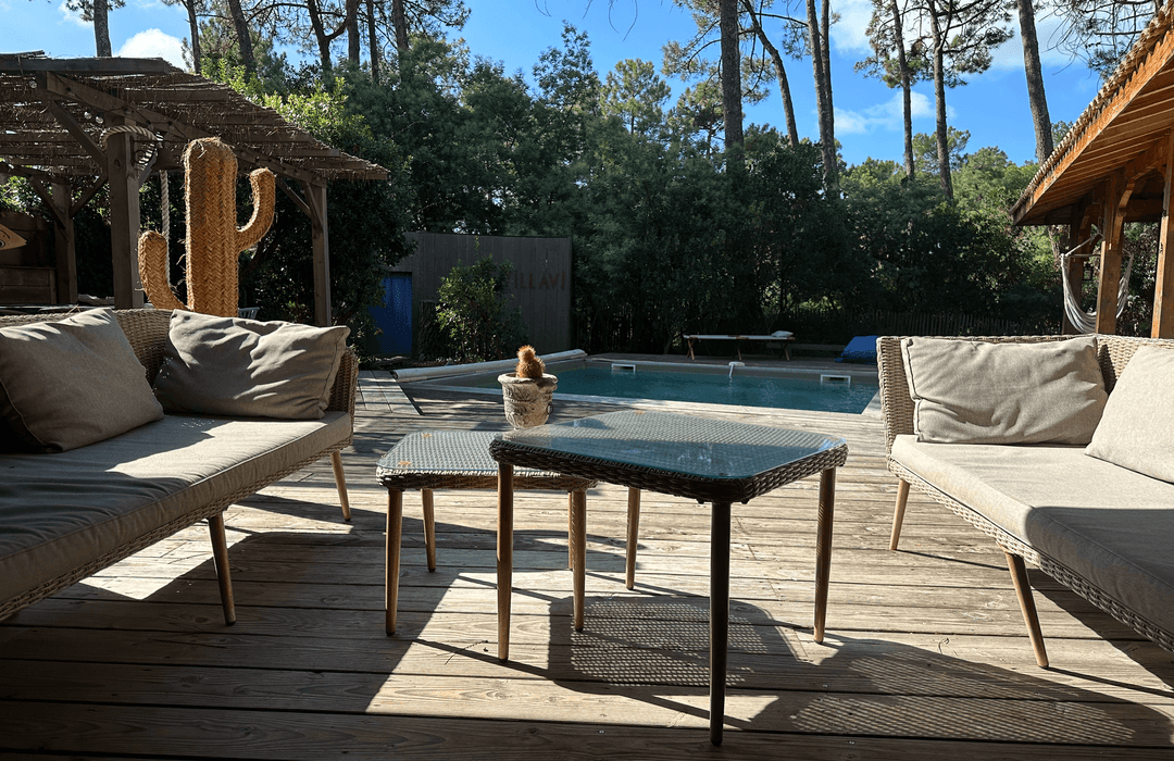 Salon de jardin de la maison Piraillant Cap Ferret